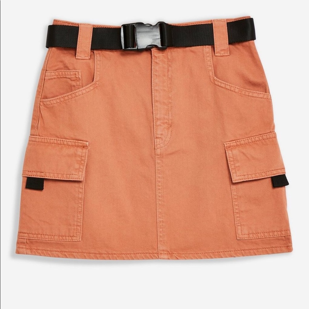 Topshop cargo buckle skirt